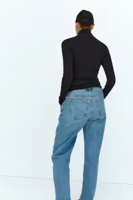 MAMA Slim Mom Ankle Jeans - Bleu denim — photo 3