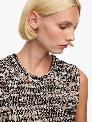 Gilet en maille chinée - Noir — photo 3