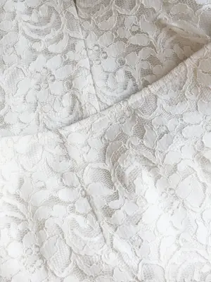 Jupe crayon taille haute en dentelle blanche Taille 38 — photo 3