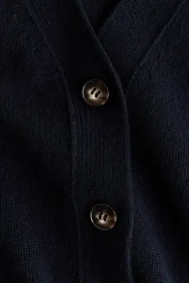 Gilet oversize en laine - Bleu marine — photo 4