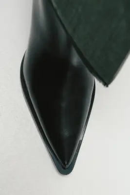 Pointed-toe ankle boots - Noir — photo 1