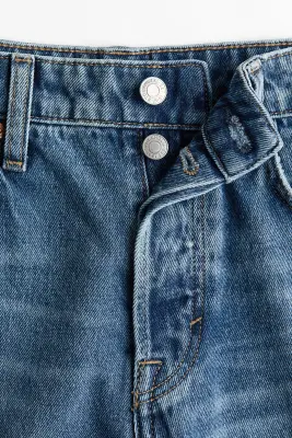 Straight High Waist Jeans - Bleu denim — photo 5