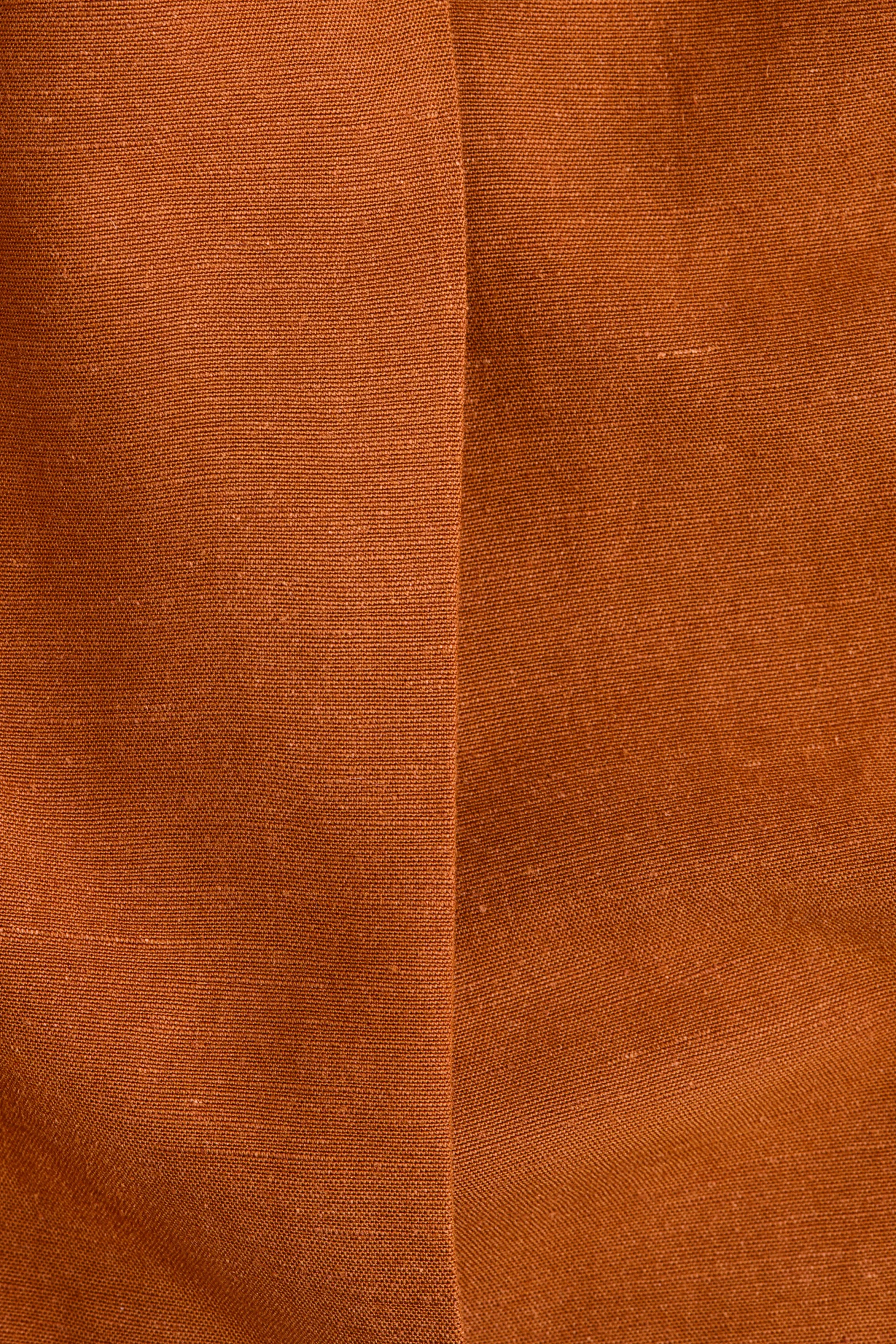 MAMA Short en lin mélangé - Orange brûlé