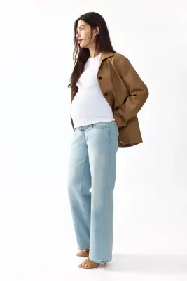 MAMA Jean large - Bleu denim pâle — photo 3