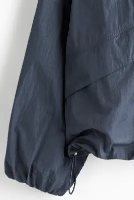 Veste coupe-vent Loose Fit en nylon - Bleu foncé — photo 1