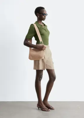 Short habillé en lin - Beige — photo 4