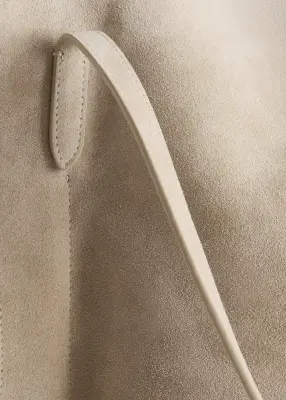 Sac cabas ouvert légèrement drapé - Beige — photo 3