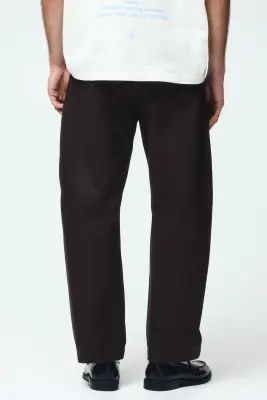 Chino Relaxed Fit à jambes barrel - Marron foncé — photo 2