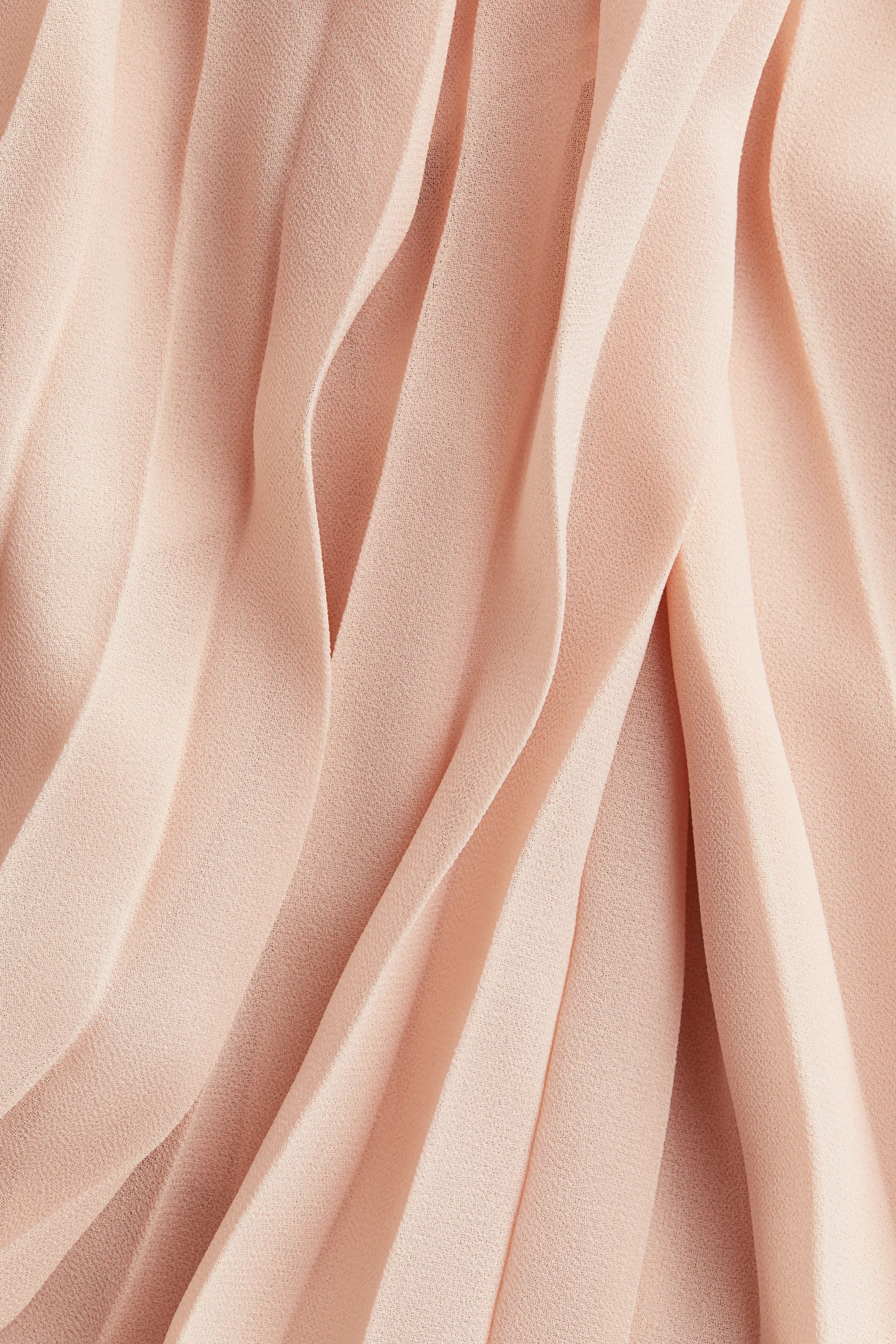 Robe en mousseline plissée - Rose poudré