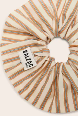 Chouchou Billy XL  rayures orange, bleu et écru — photo 3