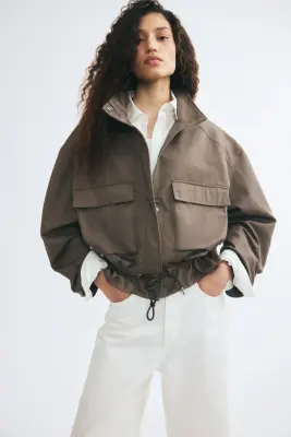 Veste utility wear oversize - Taupe foncé — photo 3
