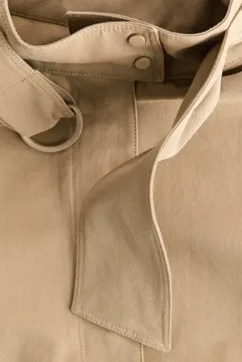 Veste oversize en twill - Beige clair — photo 5