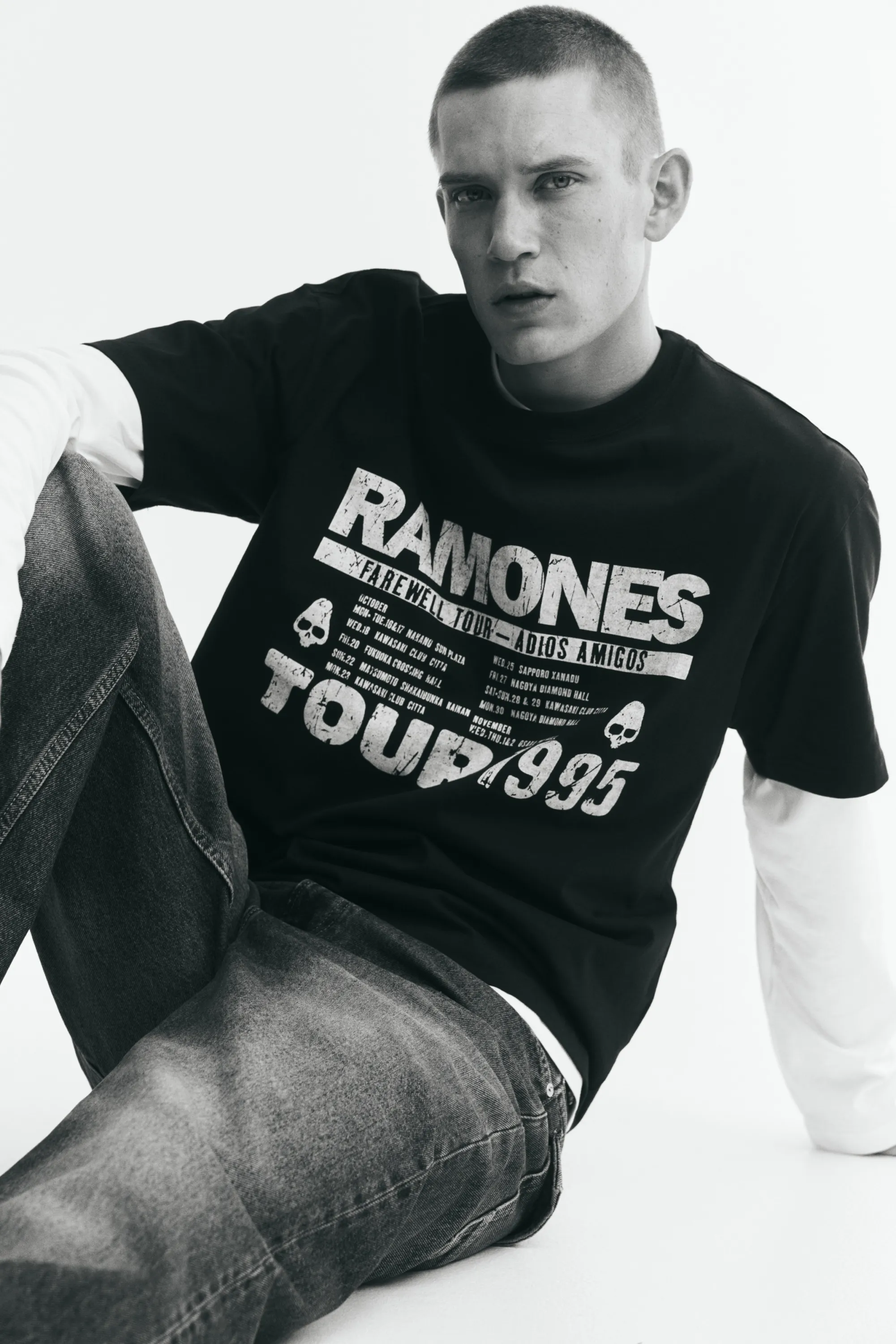 T-shirt Loose Fit - Noir/Ramones