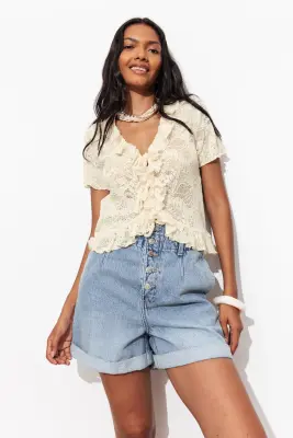 T-shirt dentelle et volants — photo 2
