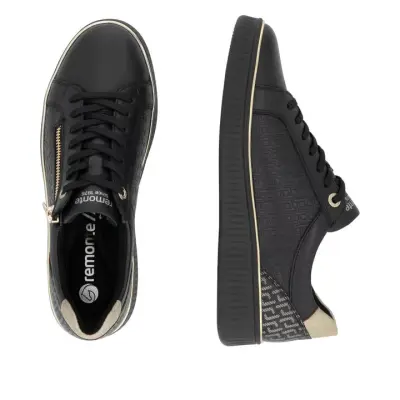 Baskets Remonte D2E00-03 Noires - Lacets Grande Pointure Femme — photo 4