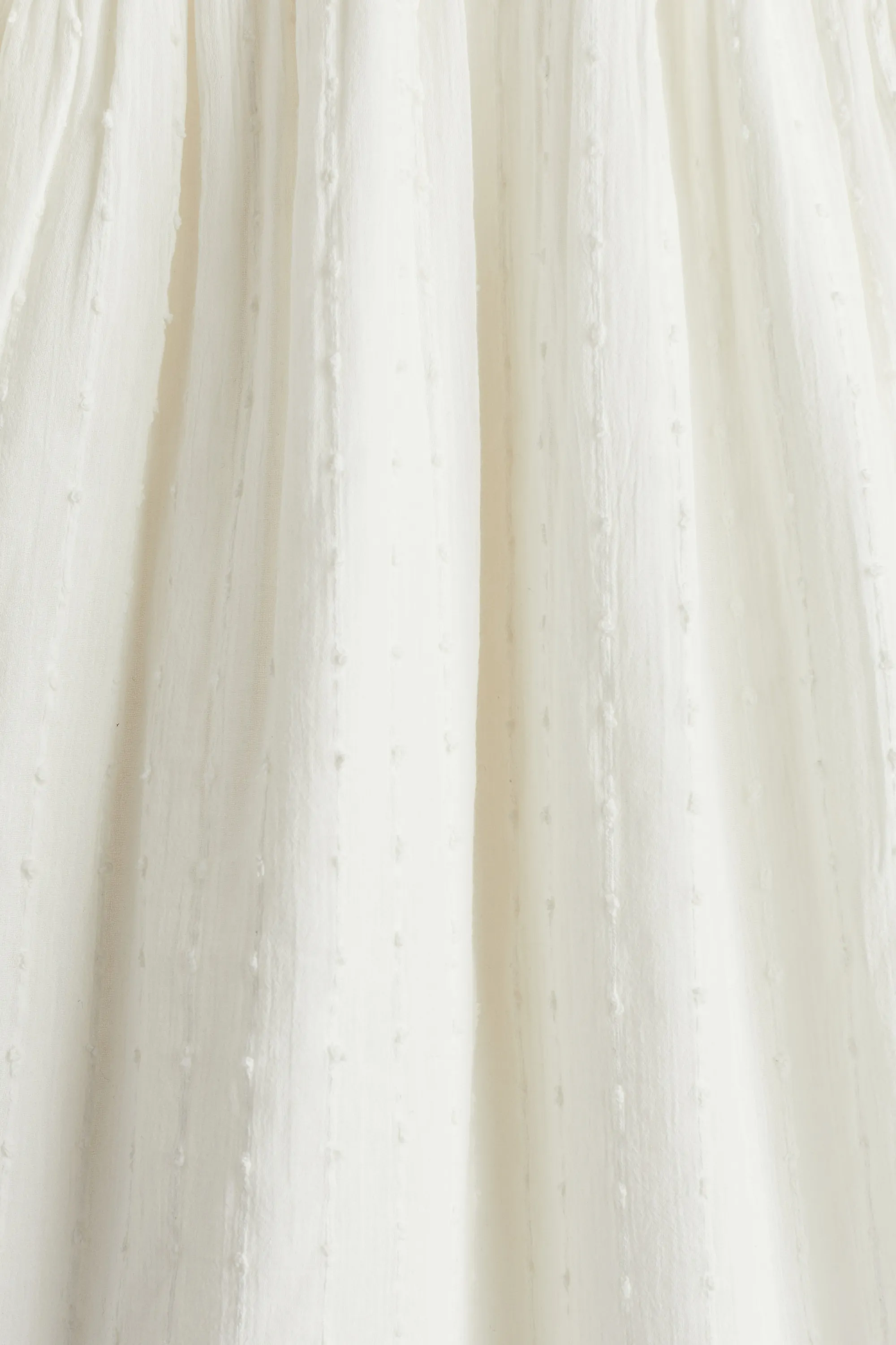 Robe en coton avec manches ballon - Blanc