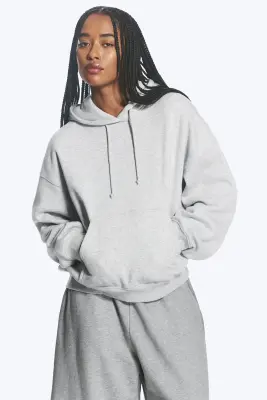 Sweat à capuche standard - Mélange gris clair poudré — photo 2