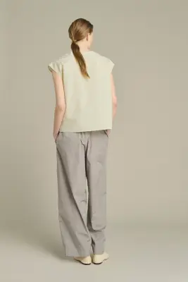 BLOUSE LORENA VERT/ÉCRU — photo 4