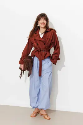 Pantalon sarouel rayé Femme — photo 2