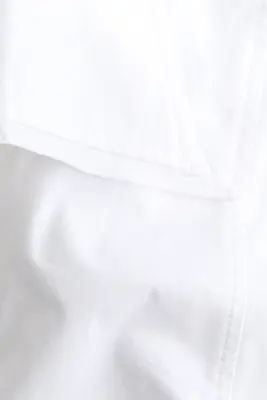 Chemise sablier en popeline - Blanc — photo 4