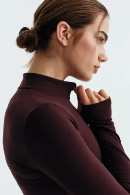 Veste de sport zippée SoftMove™ - Prune chocolat — photo 3