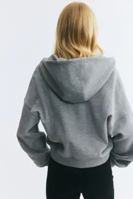 Veste à capuche zippée - Gris chiné — photo 3