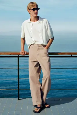 CHEMISE EN MAILLE DE LIN TEXTURÉE - CRÈME — photo 5