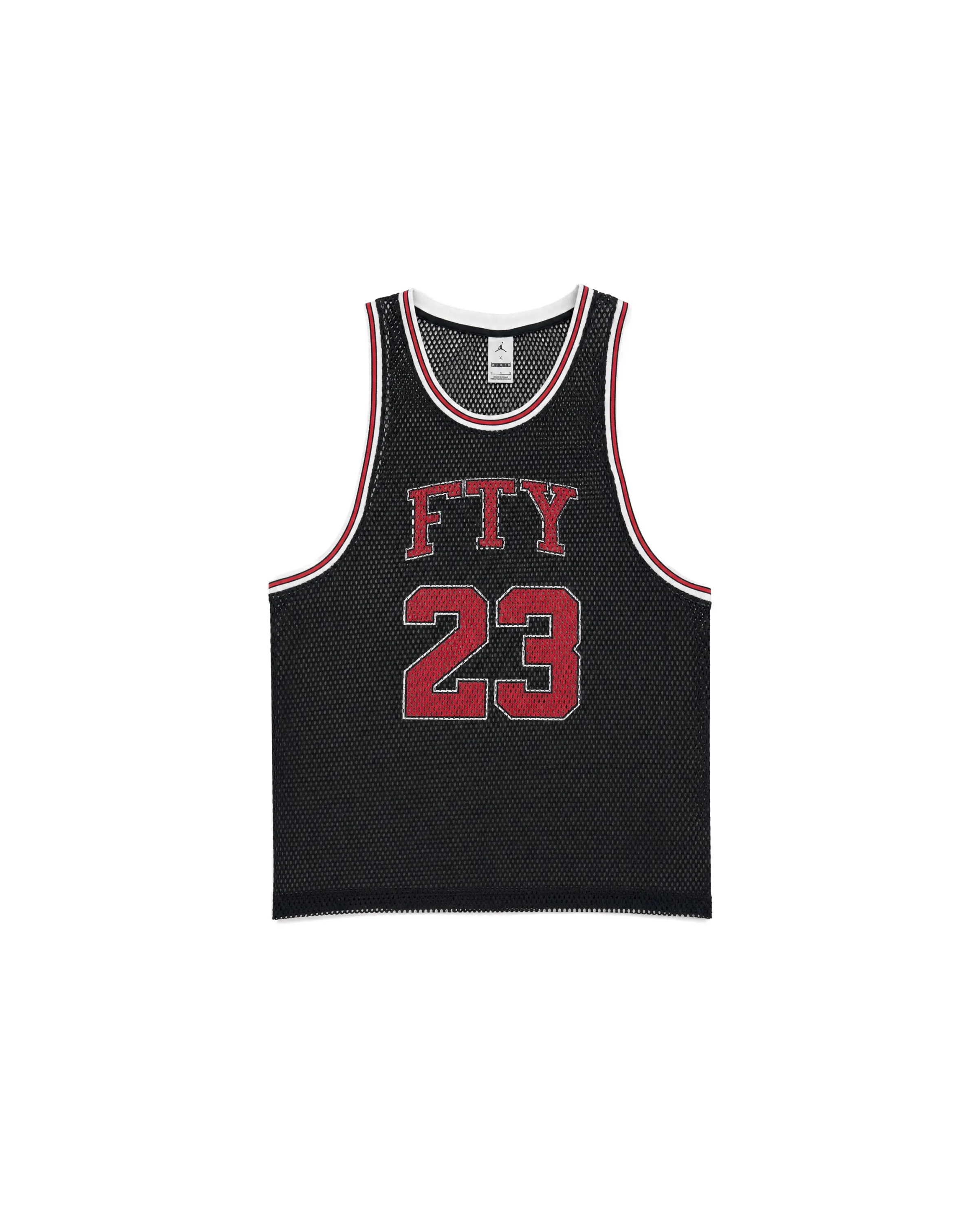 Jordan x FTY Basketball Jersey Black Light Crimson