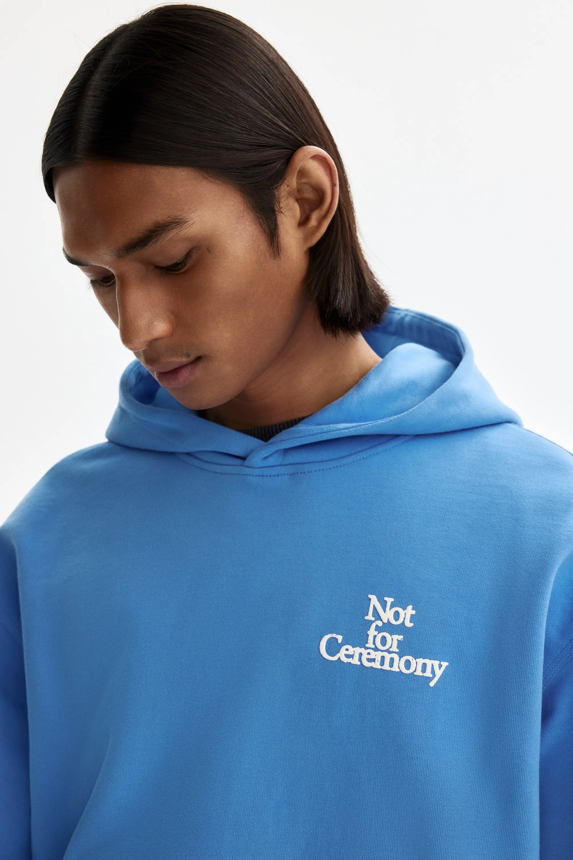 Hoodie Loose Fit avec motifs - Bleu clair/Not for Ceremony