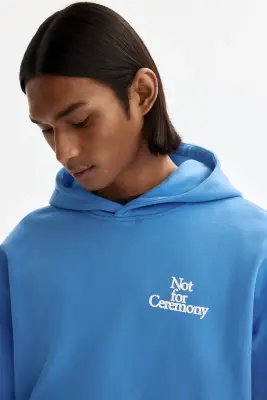 Hoodie Loose Fit avec motifs - Bleu clair/Not for Ceremony — photo 1