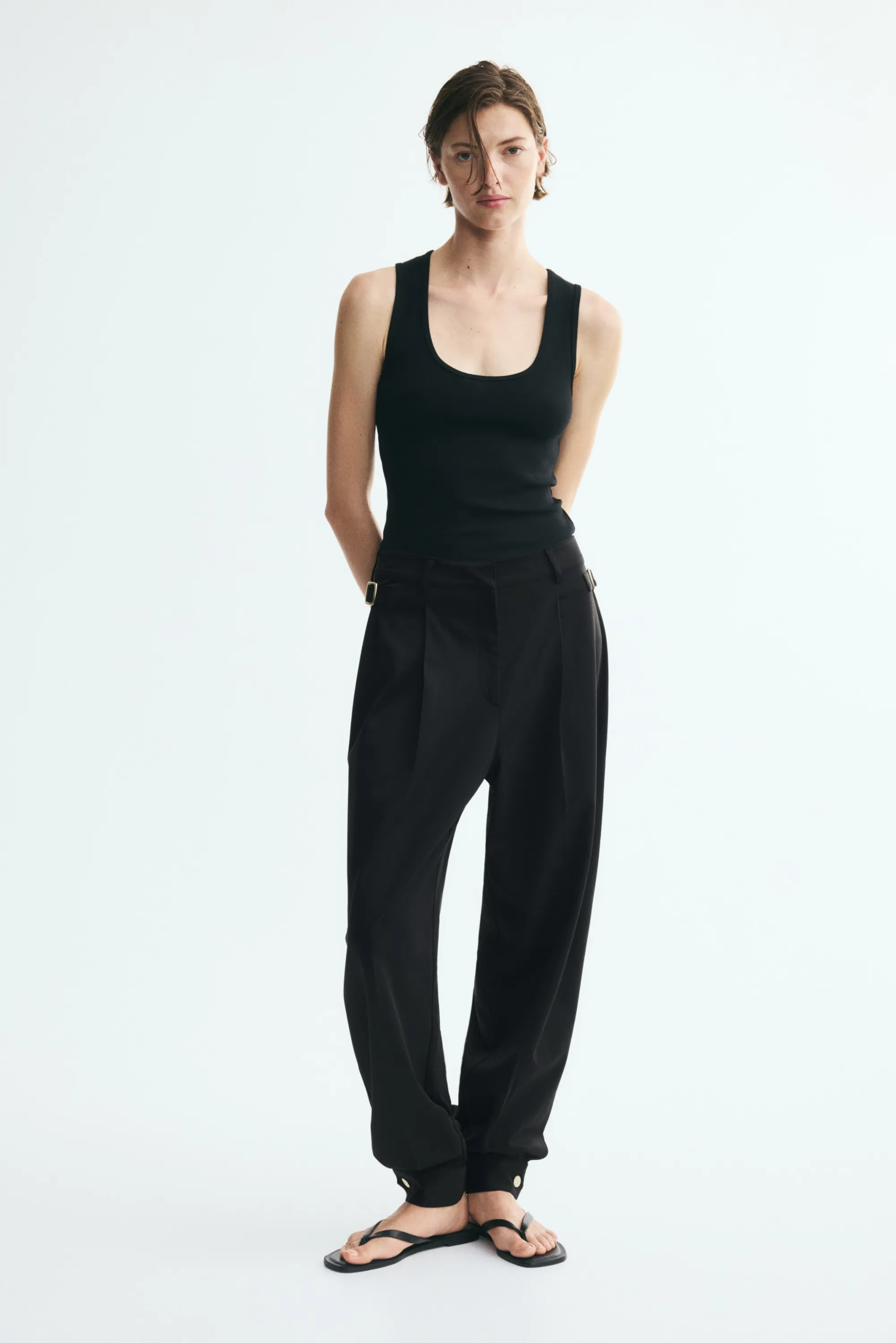 Pantalon ballon avec boucle - Noir