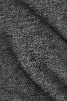 Pull à encolure en V en laine mélangée - Gris foncé chiné — photo 5