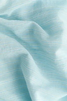 Mini paréo en coton - Turquoise clair/rayé — photo 3