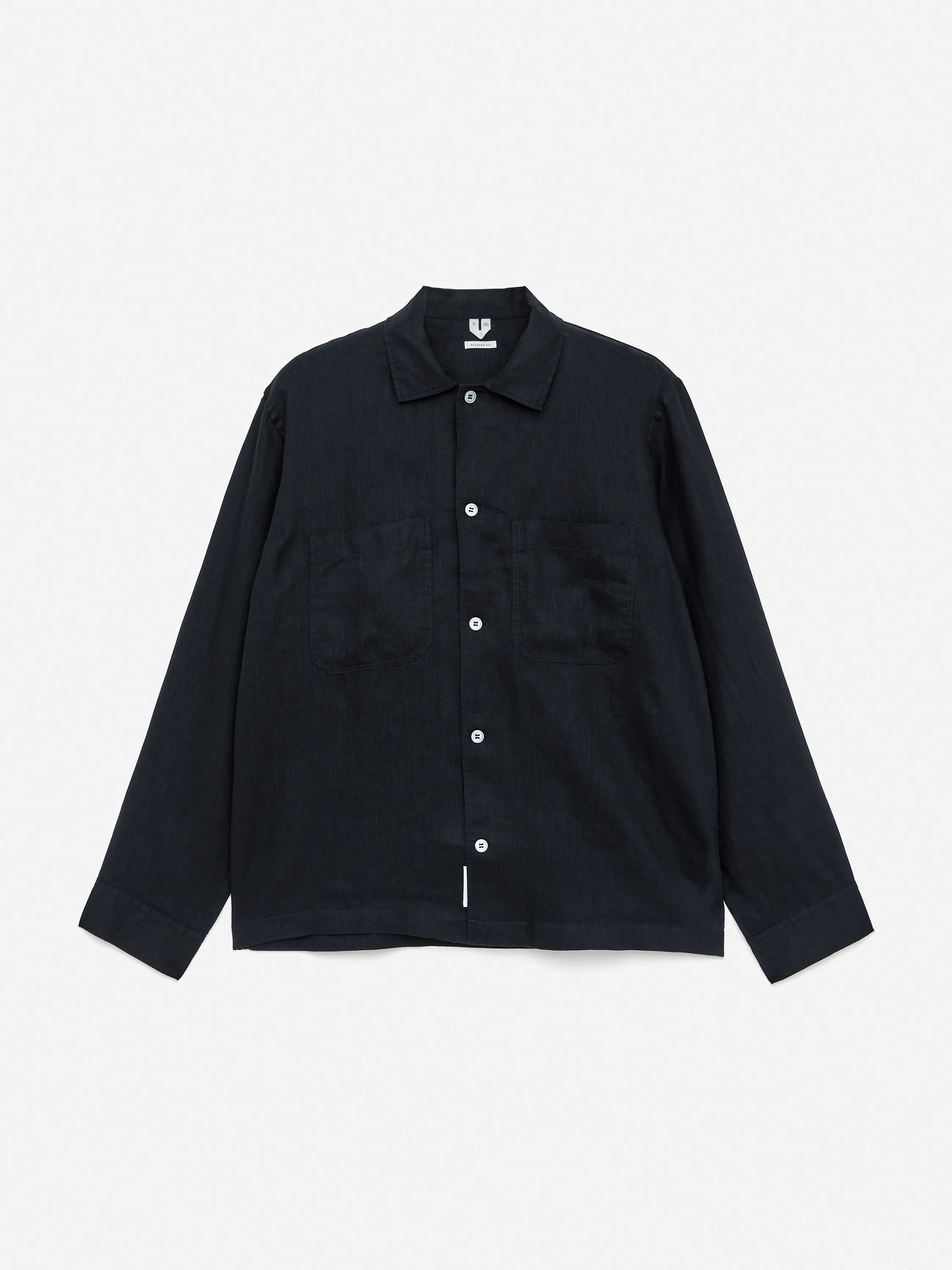 Chemise décontractée en lin - Bleu