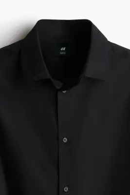 Chemise stretch Slim Fit - Noir — photo 4
