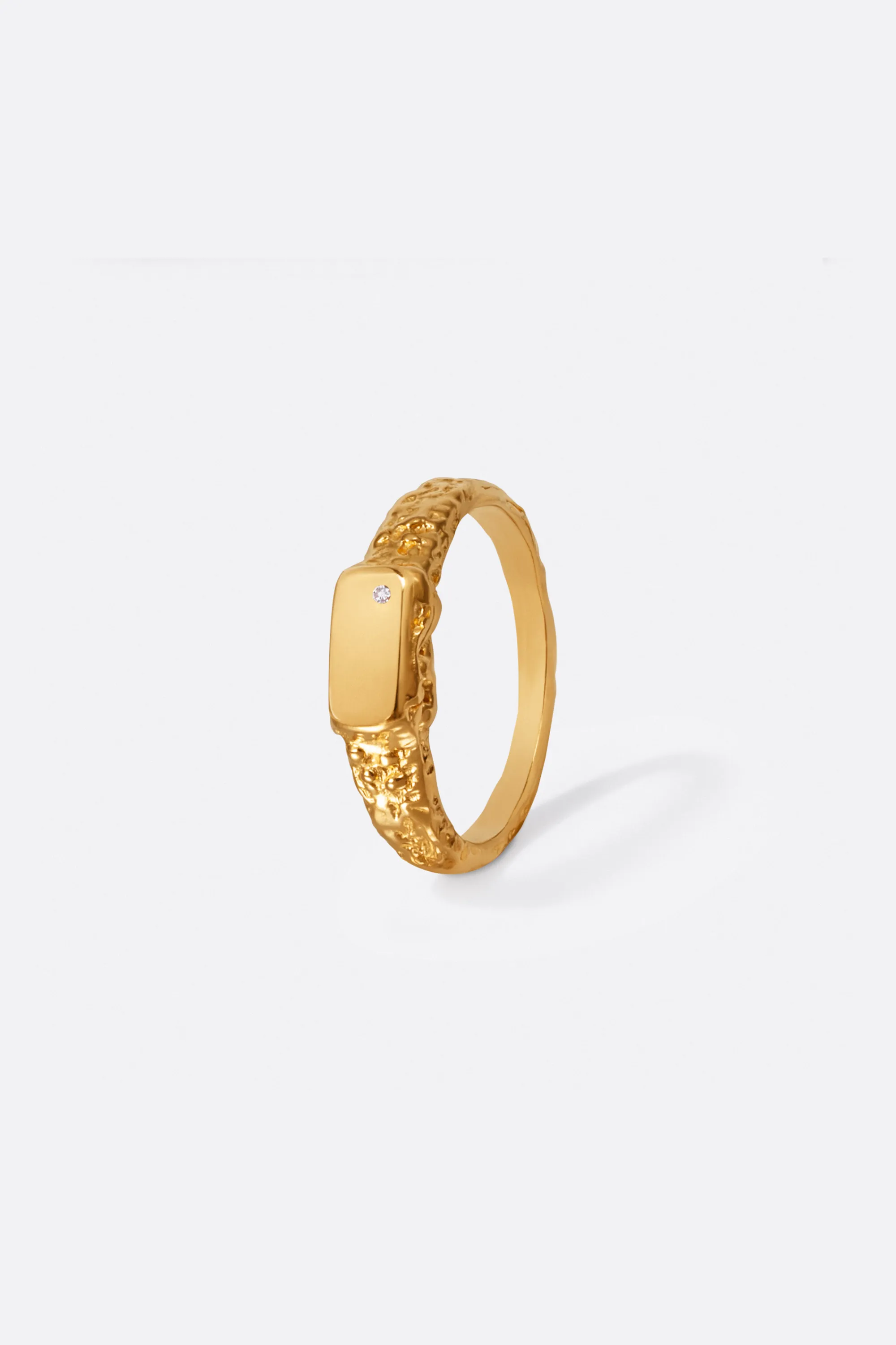 BAGUE CALI DIAMANT - Plaqué or 3 microns