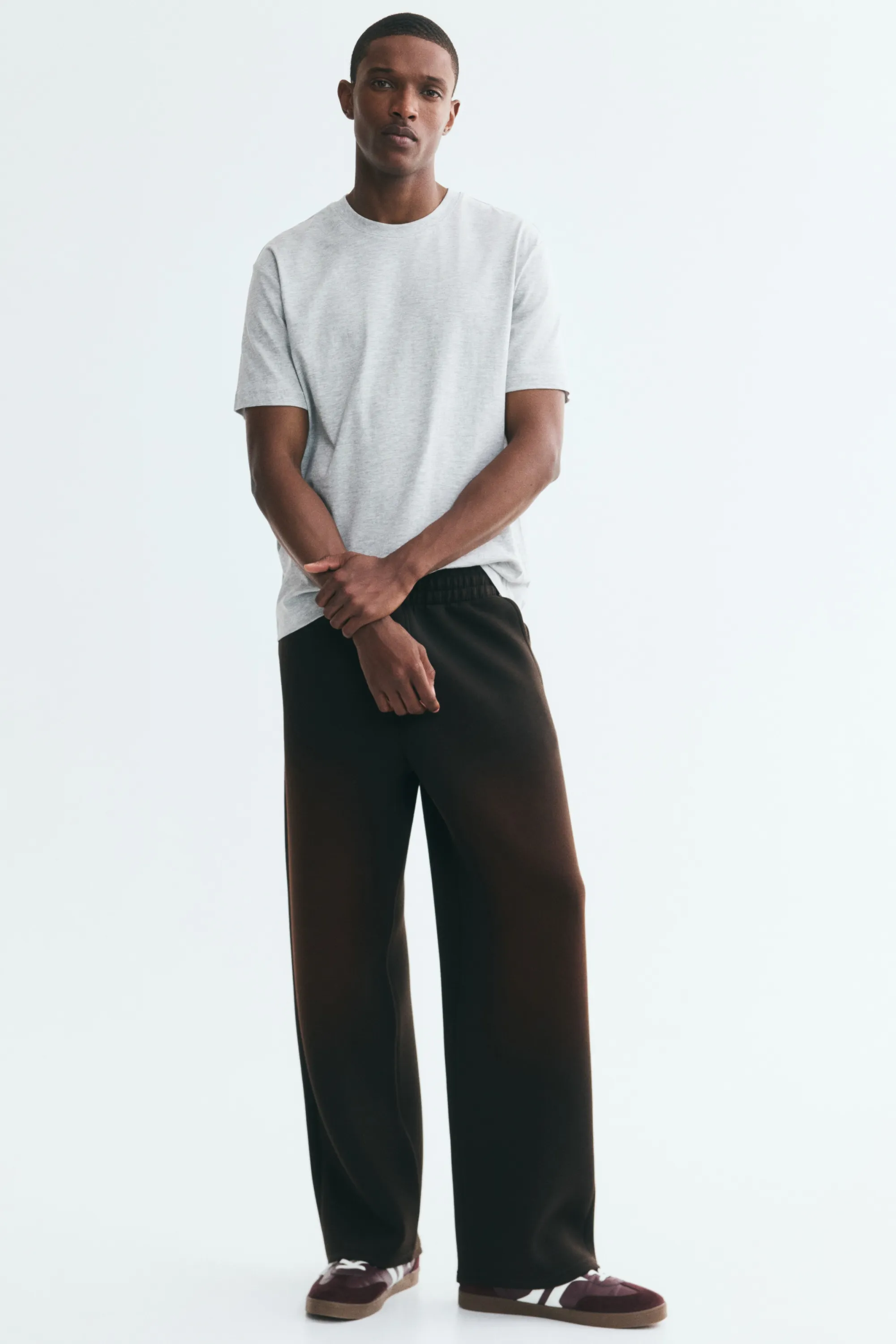 T-shirt Regular Fit - Gris chiné