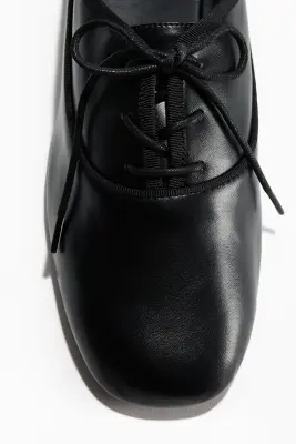 Ballerines à lacets - Noir — photo 2