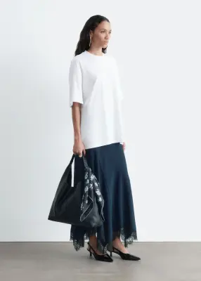 T-shirt oversize en coton - Blanc — photo 4