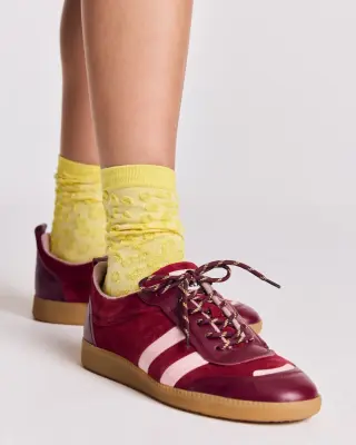 Baskets Quinn bordeaux et rose pale — photo 4