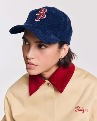 Casquette Berger velours bleu marine — photo 1