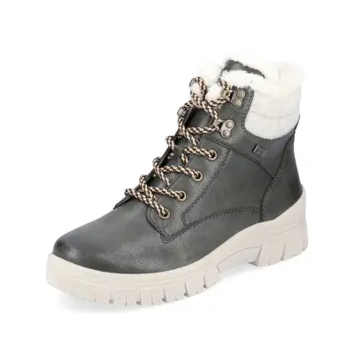 Bottines Remonte D0E71-52 Vertes - Lacets Zip Grande Pointure Femme — photo 1