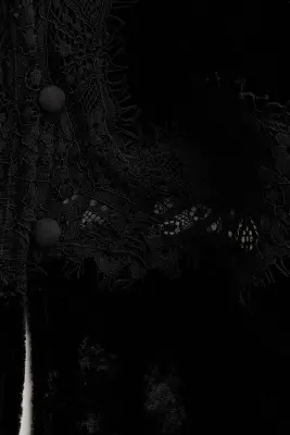 Top en velours avec dentelle - Noir — photo 5