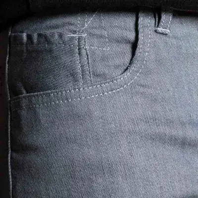 Jeans demi slim gris Paul confort — photo 5