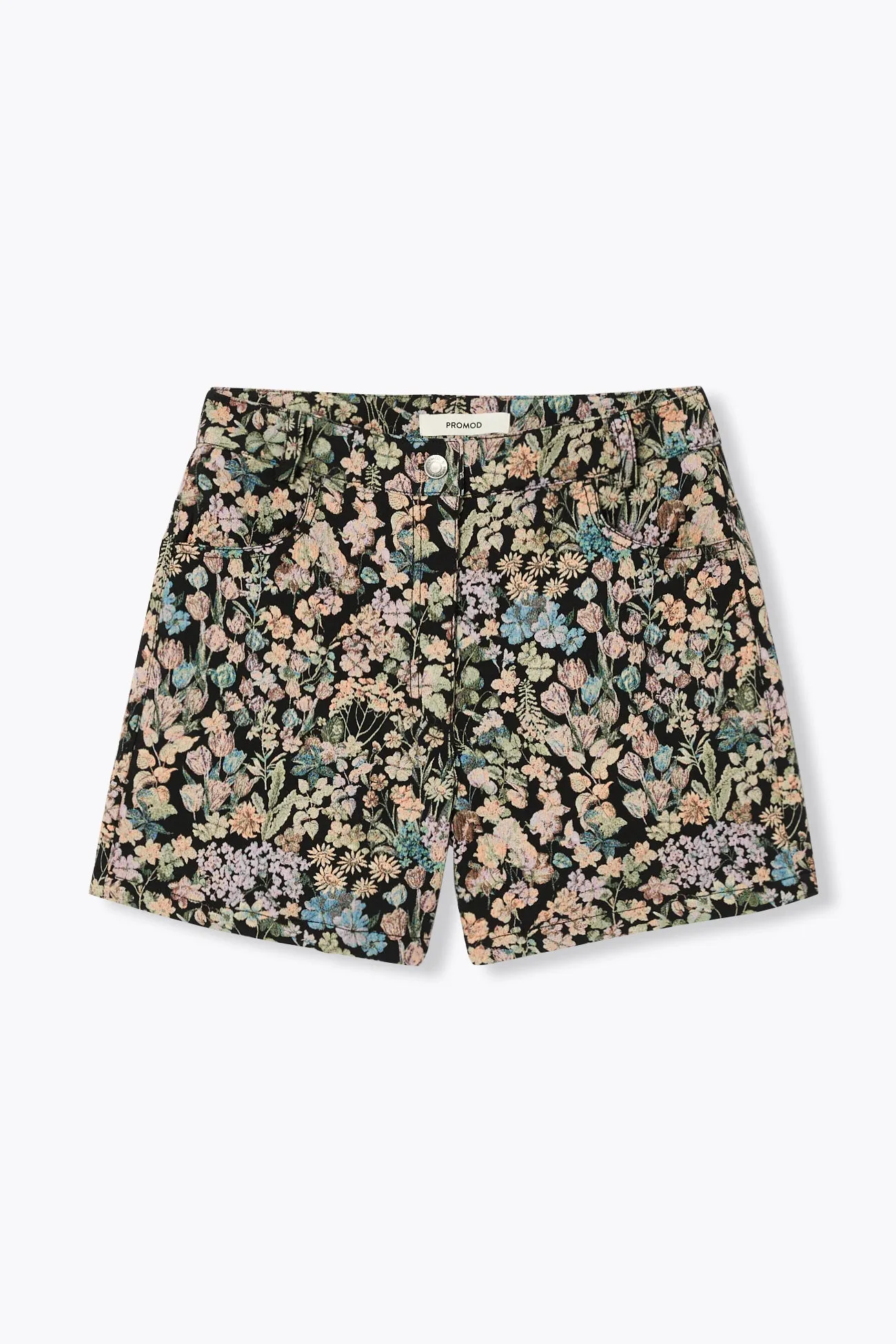 Short à fleurs en jacquard