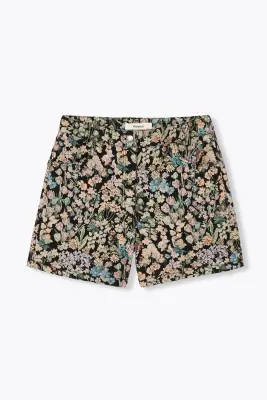 Short à fleurs en jacquard