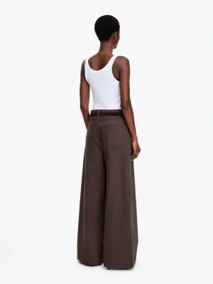 Jean large oversize CEDAR - Marron — photo 3