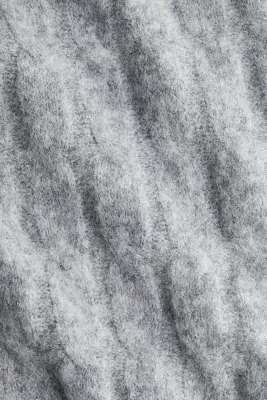 Pantalon en maille torsadée - Gris clair chiné — photo 5