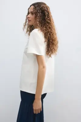 T-shirt avec motif - Blanc/soleil — photo 2