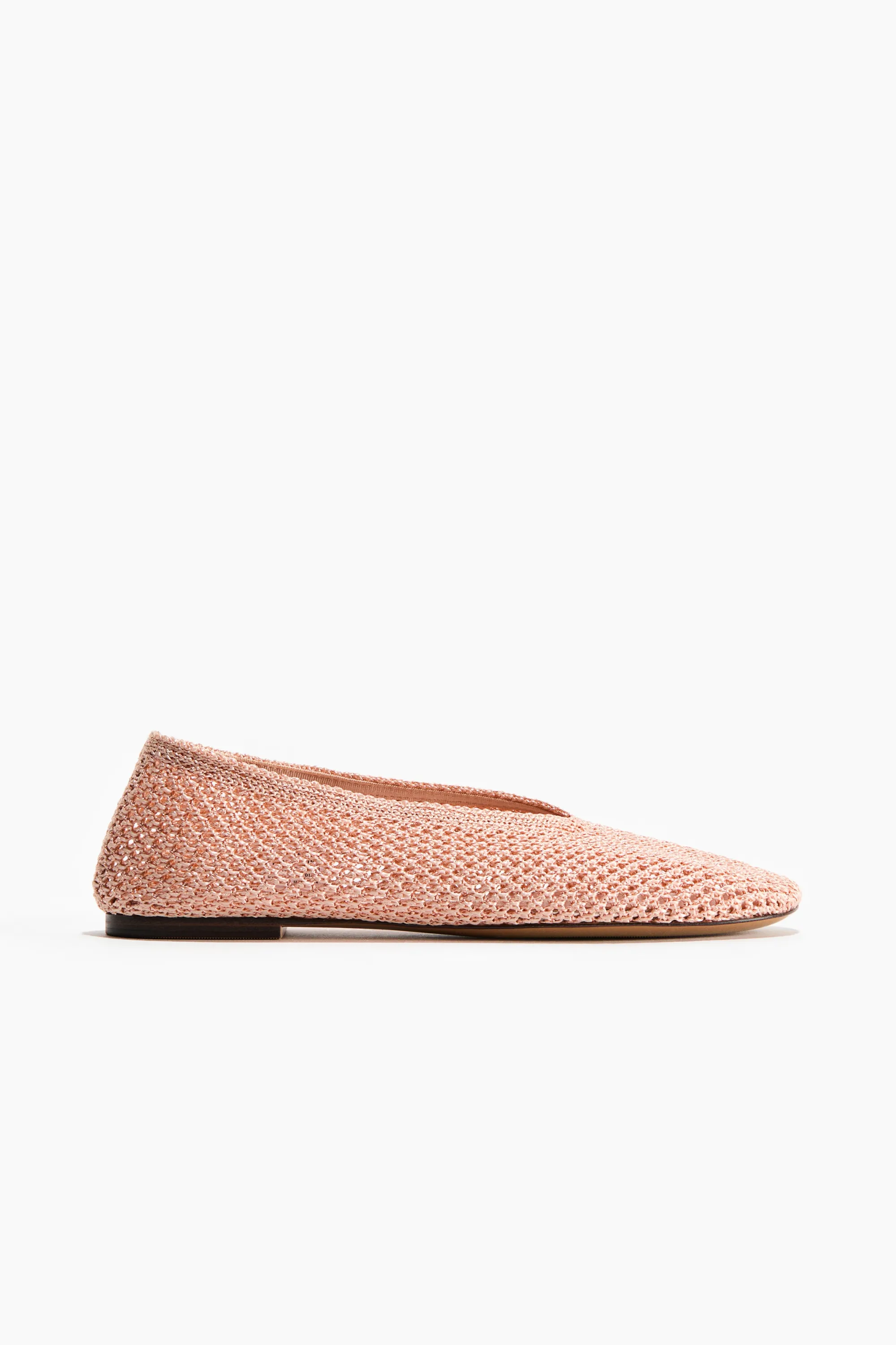 Ballerines tressées - Rose ancien clair